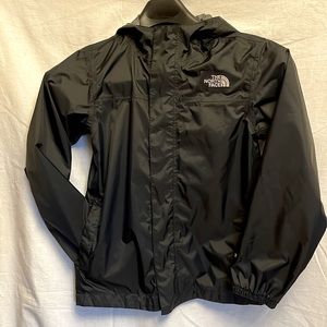 The North Face Youth Medium Black Hooded Rain Jacket